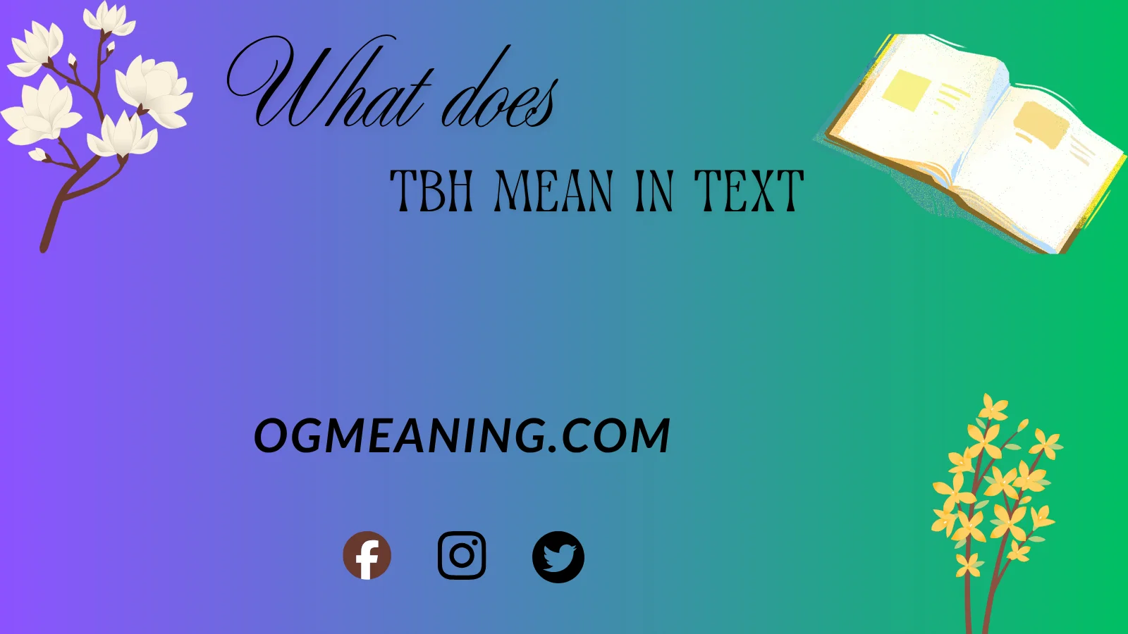 what does tbh mean in text