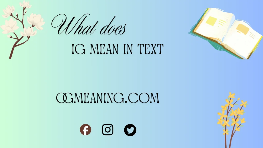 what does IG mean in text