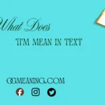 what does TTM mean in text