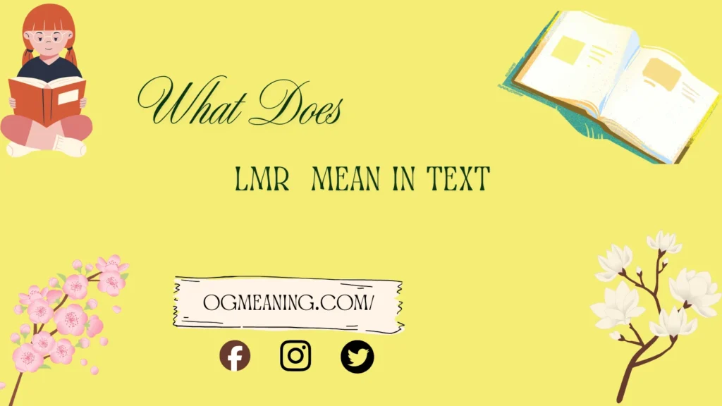 what does lmr mean in text