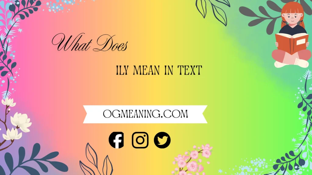 what does ily mean in text