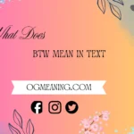what does btw mean in text