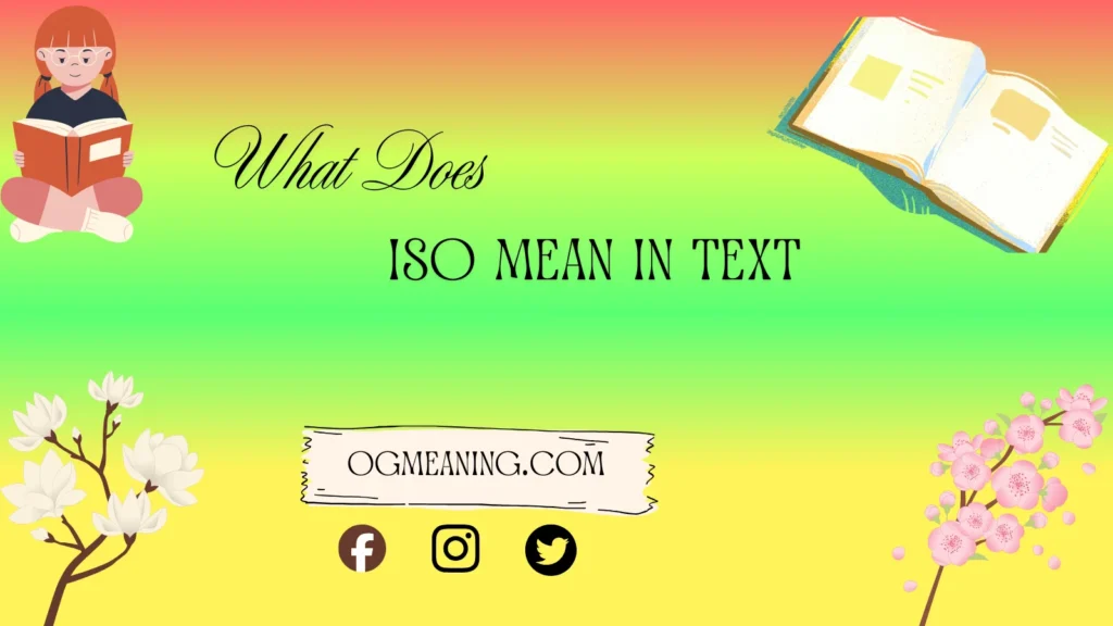 what does ISO mean in text