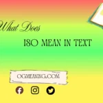 what does ISO mean in text