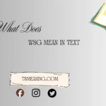 what does wsg mean in text