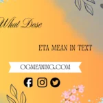 what does eta mean in text