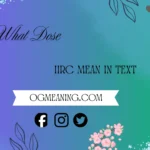 what does iirc mean in text