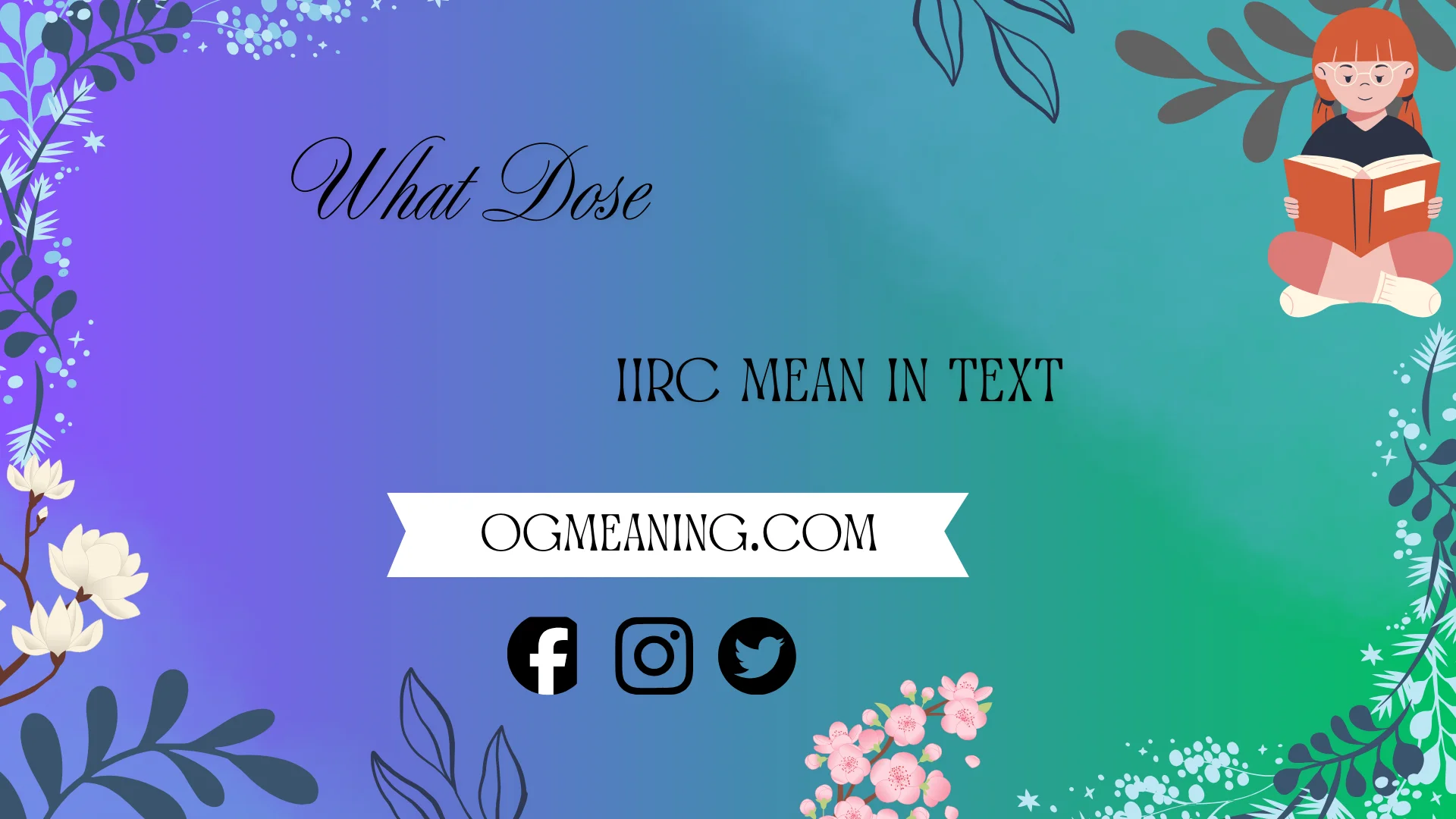 what does iirc mean in text