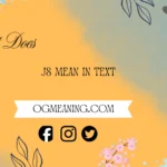what does js mean in text