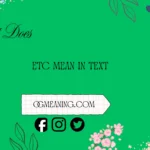 what does etc mean in text