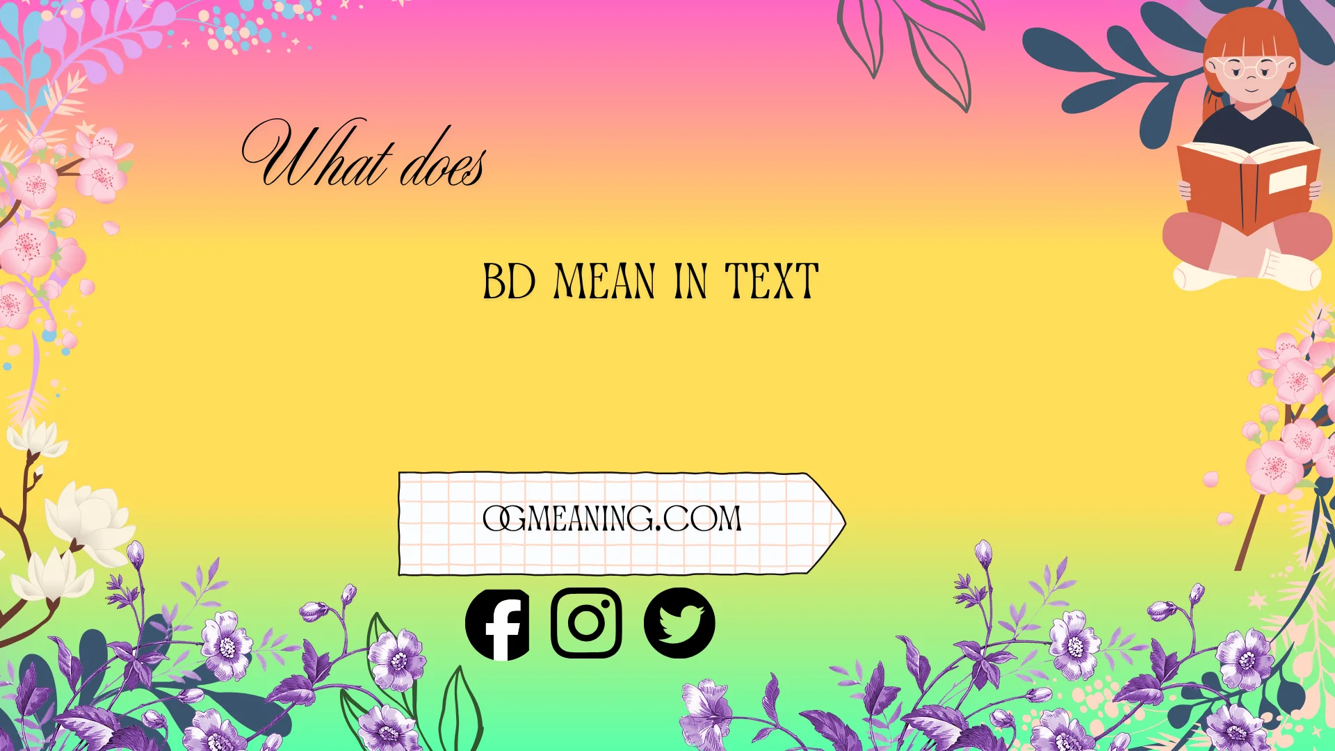 what does bd mean in text