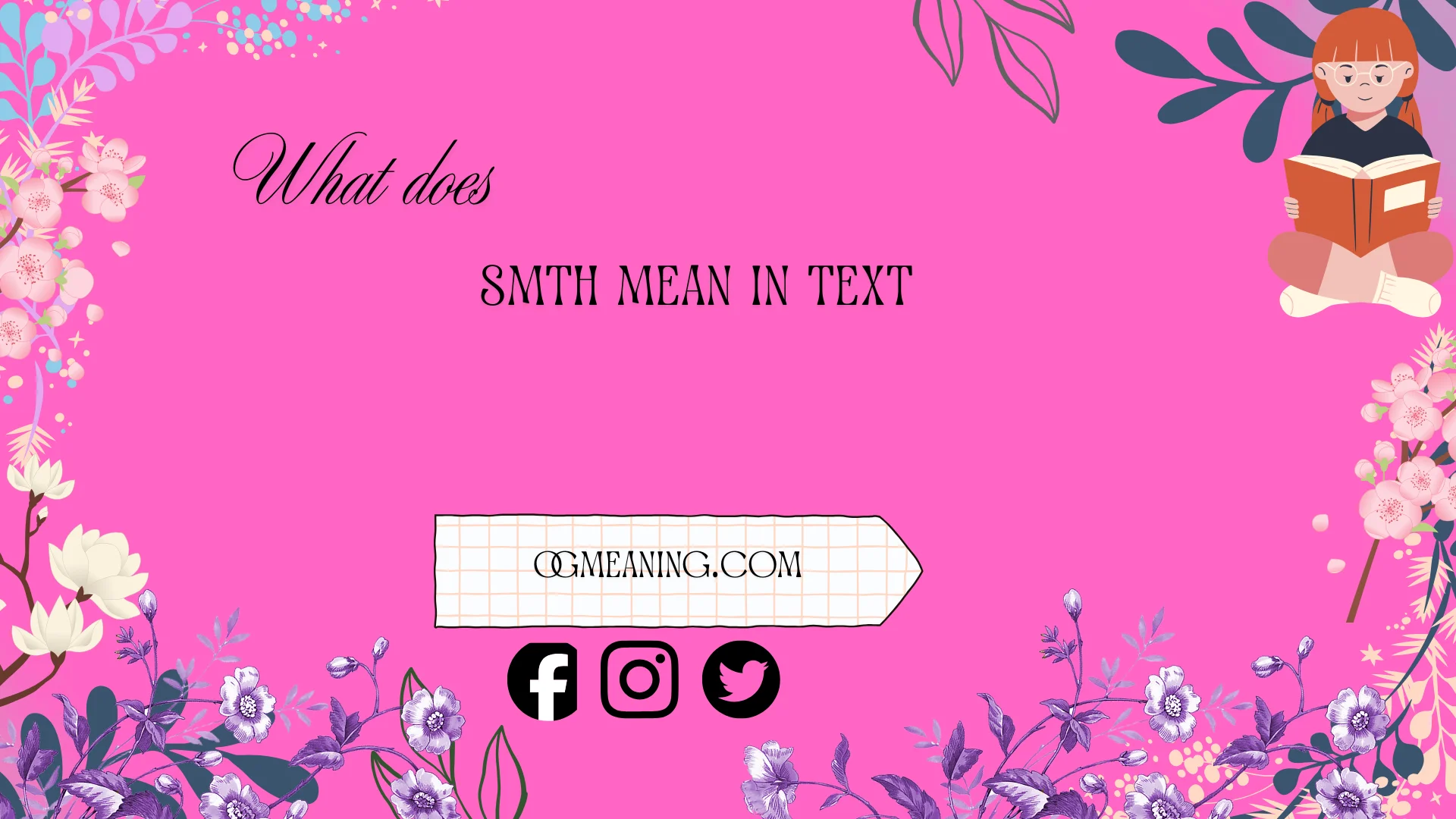 what does smth mean in text
