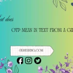 what does otp mean in text from a girl