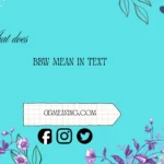 what does bbw mean in text