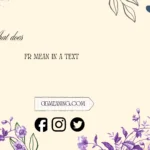 what does fr mean in a text