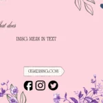 what does imsg mean in text