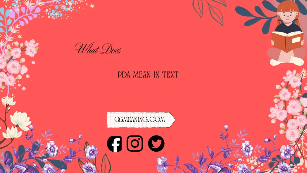 what does pda mean in text