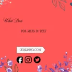 what does pda mean in text