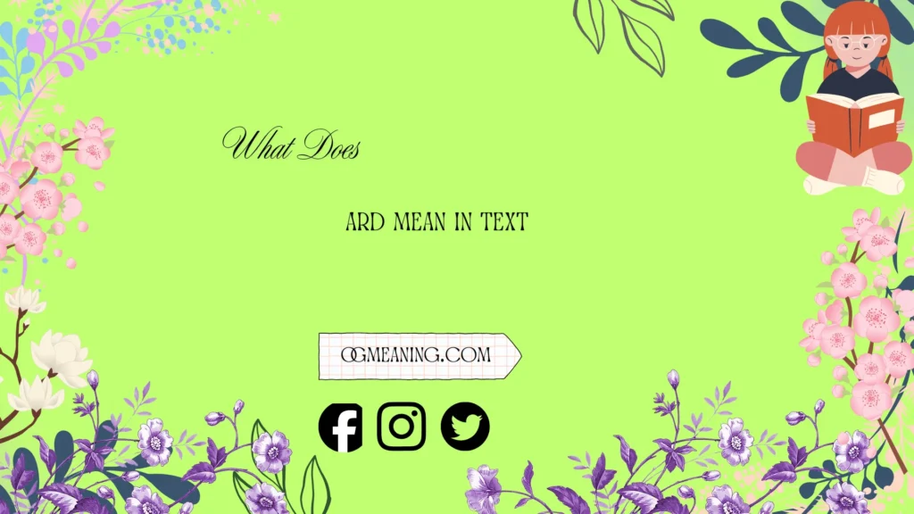 what does ard mean in text