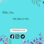 what does tmu mean in text