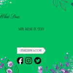 what does myh mean in text