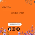 what does cc mean in text