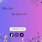 hwy meaning in text