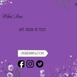 what does apt mean in text