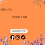 what does sp mean in text