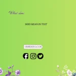what does wrd mean in text