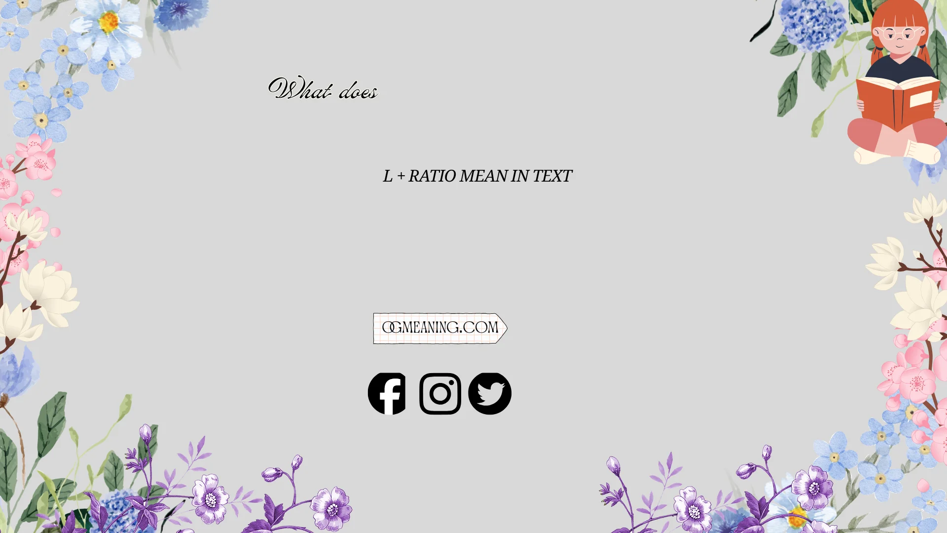 what does L + ratio mean in text