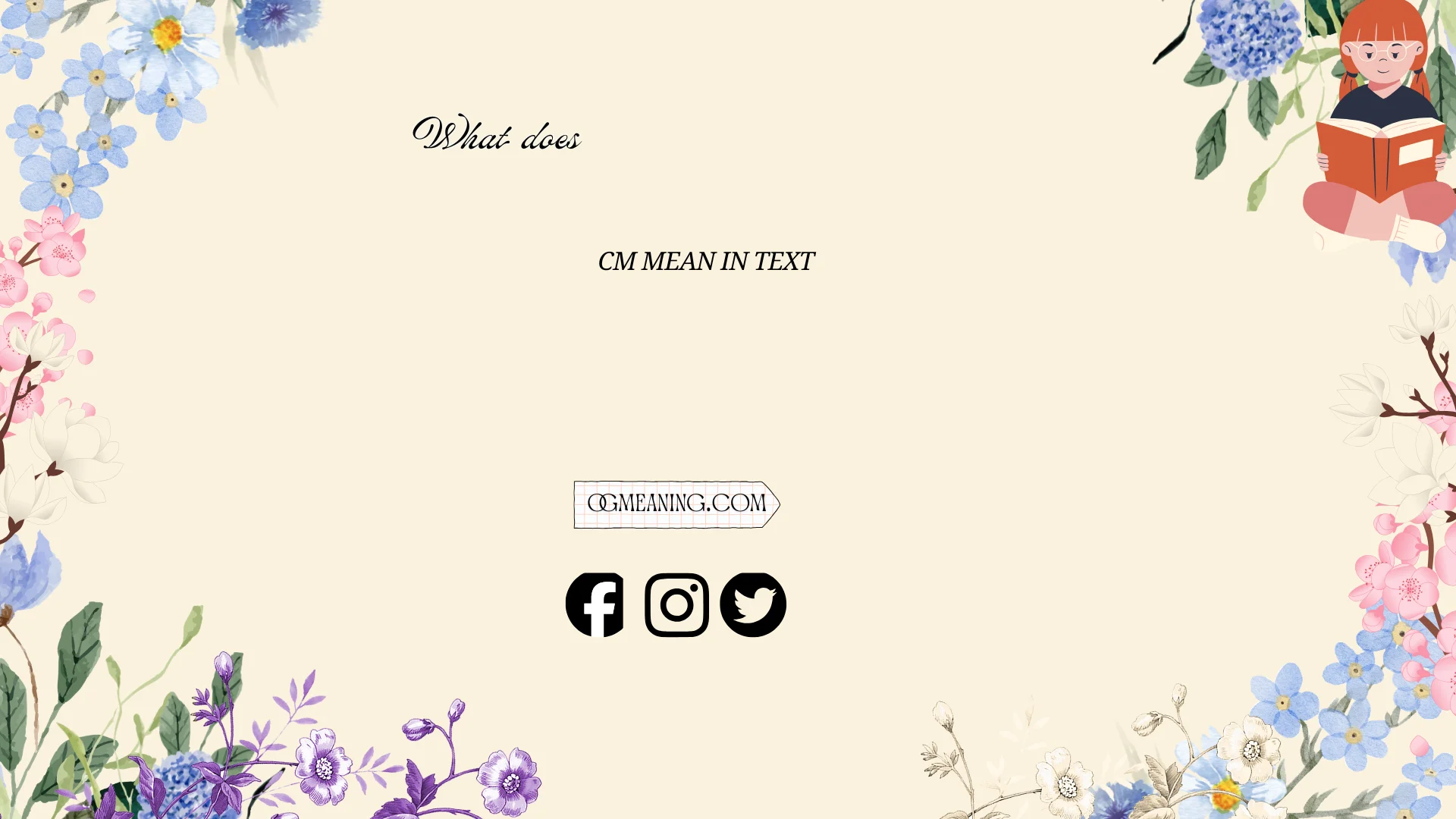 what does cm mean in text