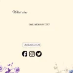 “what does oml mean in text.”