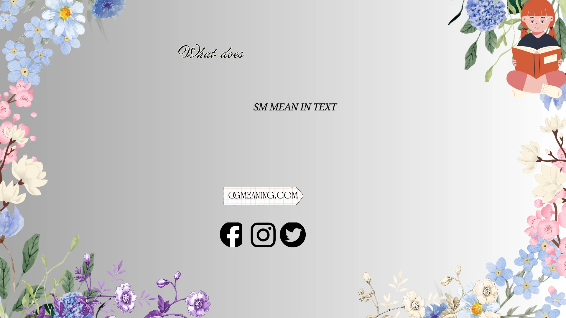 what does sm mean in text