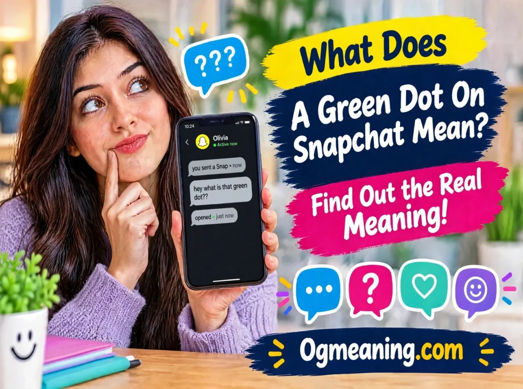 what does a green dot on snapchat mean