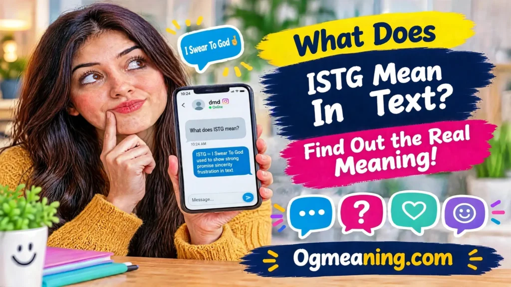 what does istg mean in text