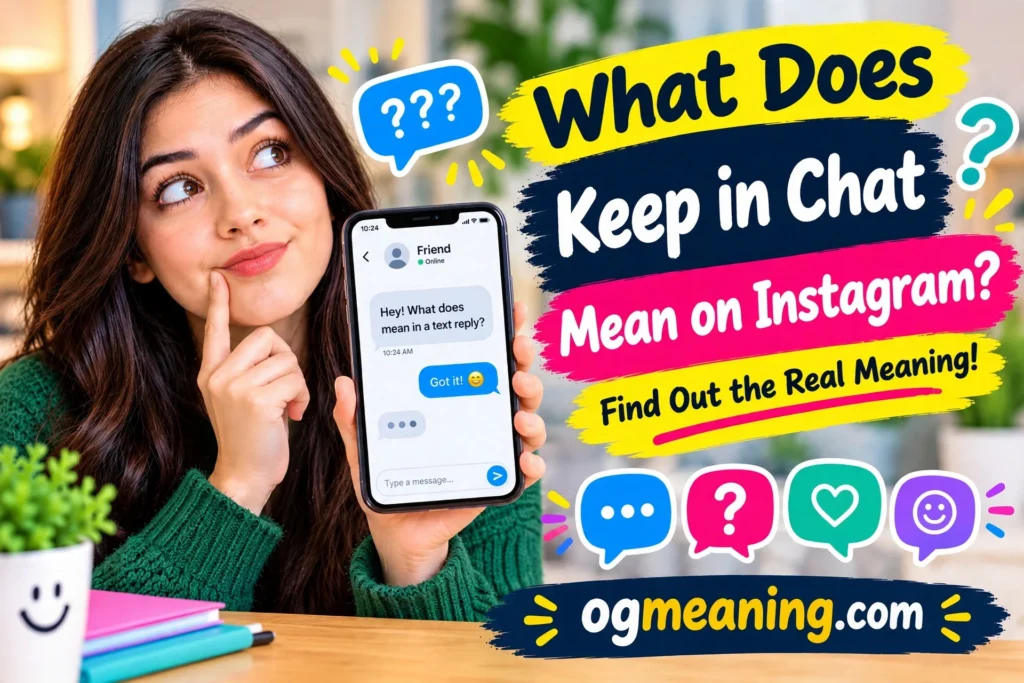 what does keep in chat mean on instagram