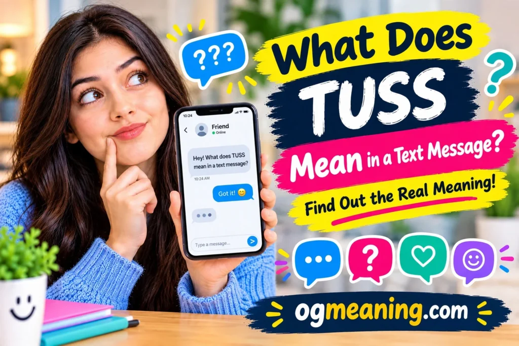 what does tuss mean in a text message