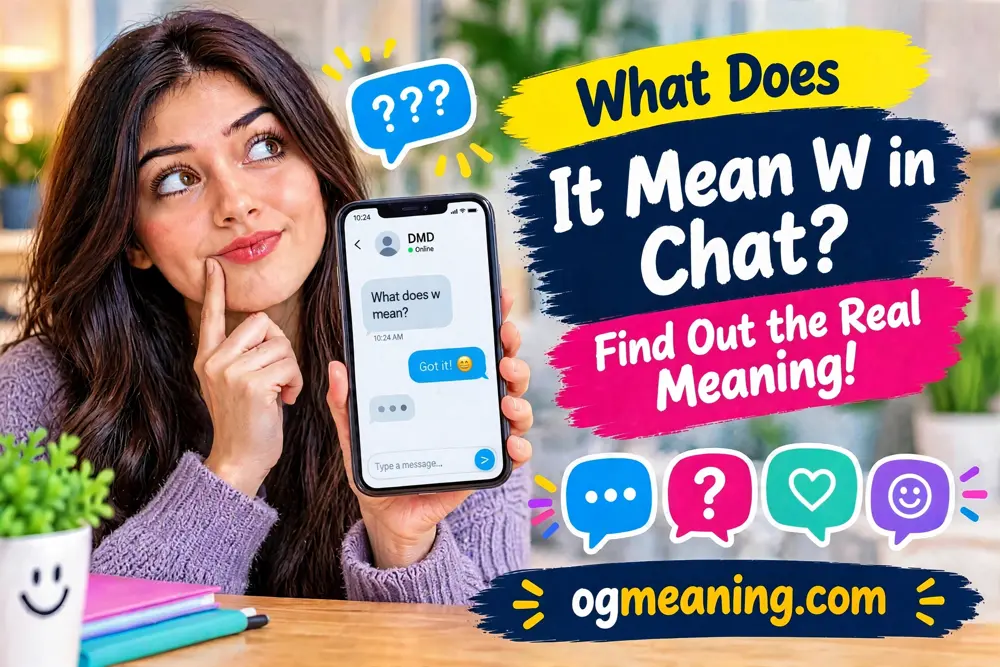 what does w mean in chat